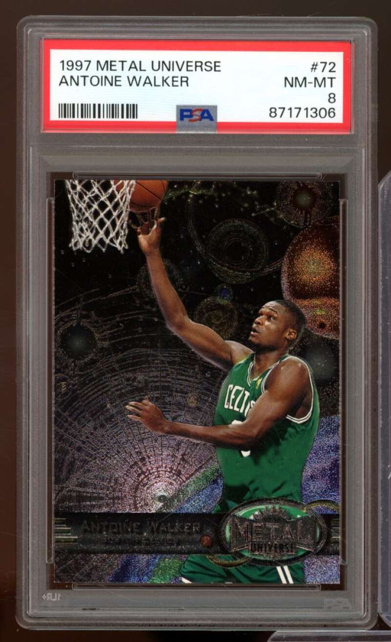 Antoine Walker Card 1997-98 Metal Universe #72 PSA 8 Image 1