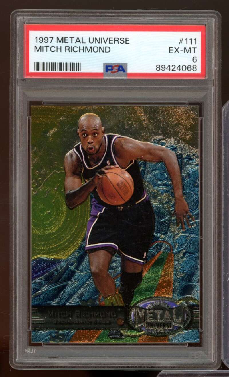 Mitch Richmond Card 1997-98 Metal Universe #111 PSA 6 Image 1