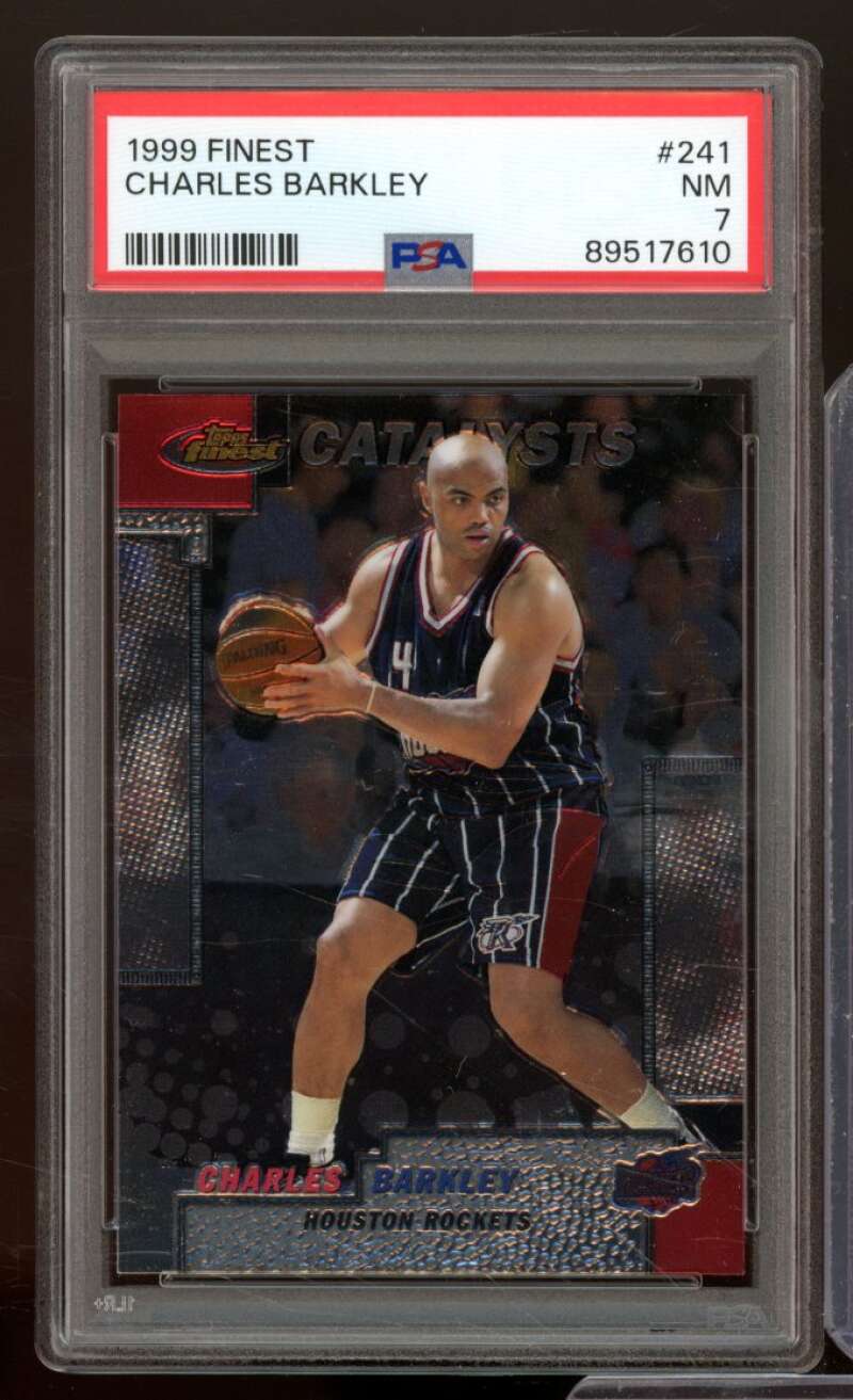 Charles Barkley Card 1999-00 Finest #241 PSA 7 Image 1