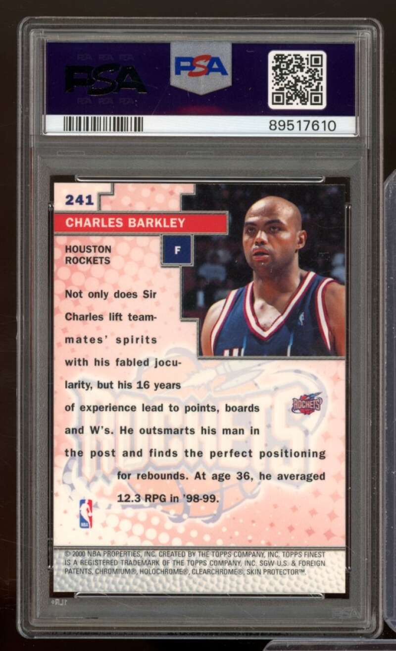 Charles Barkley Card 1999-00 Finest #241 PSA 7 Image 2