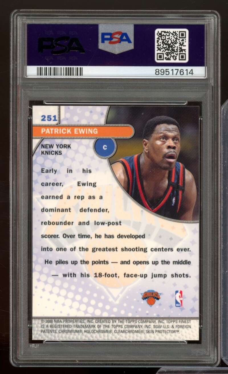 Patrick Ewing Card 1999-00 Finest #251 PSA 9 Image 2