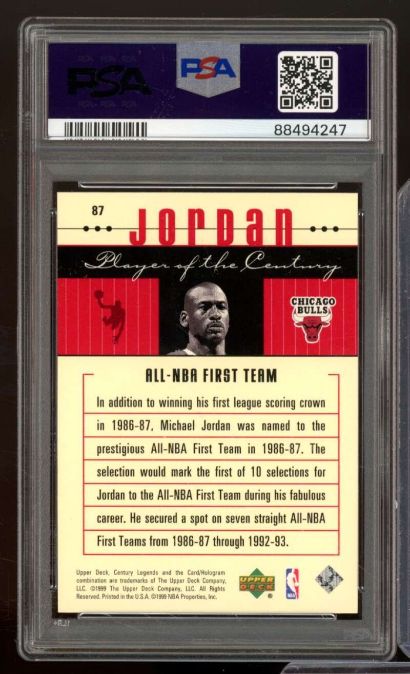 Michael Jordan Card 1999-00 Upper Deck #87 PSA 6 Image 2