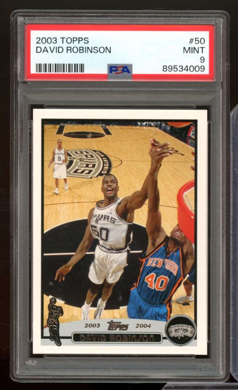 David Robinson Card 2003-04 Topps #50 PSA 9 Image 1