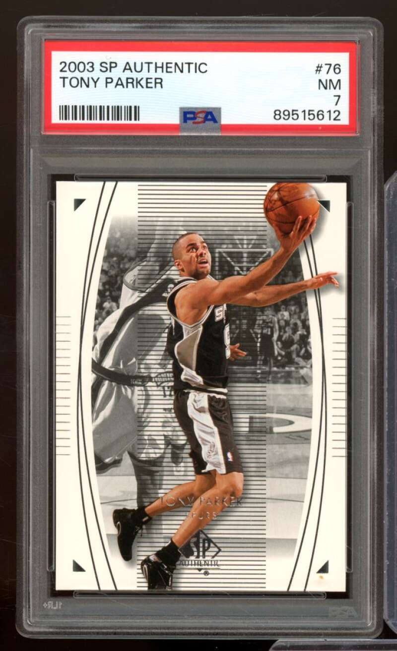 Tony Parker Card 2003-04 SP Authentic #76 PSA 7 Image 1