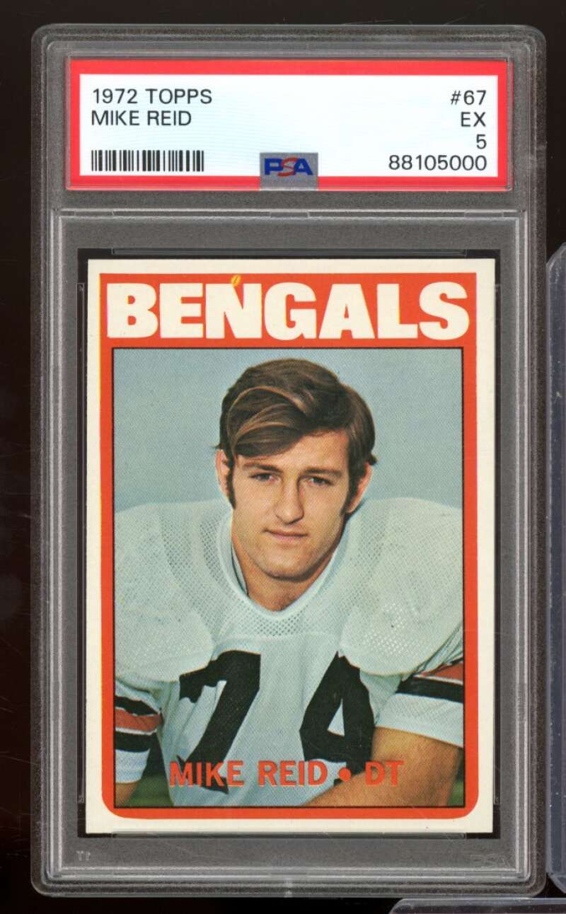 Mike Reid Rookie Card 1972 Topps #67 PSA 5 Image 1