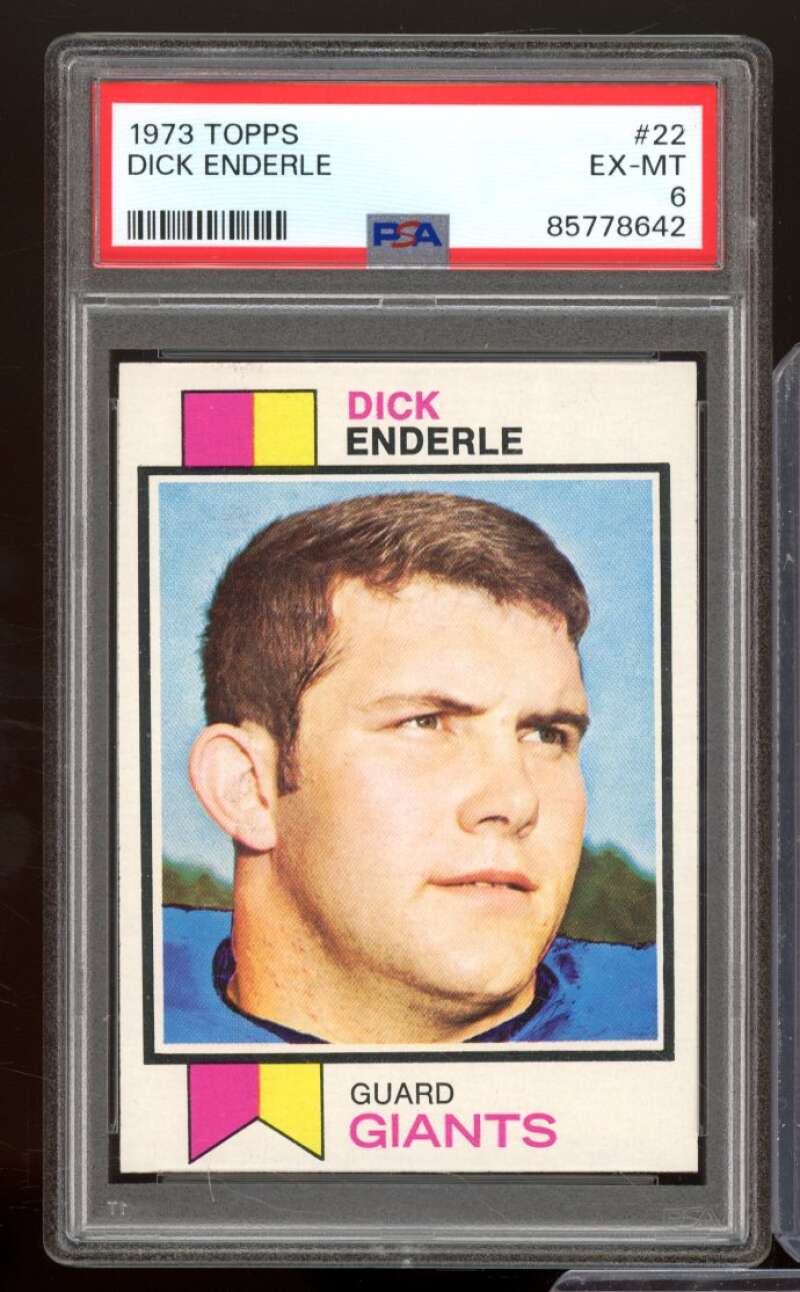 Dick Enderle Rookie Card 1973 Topps #22 PSA 6 Image 1