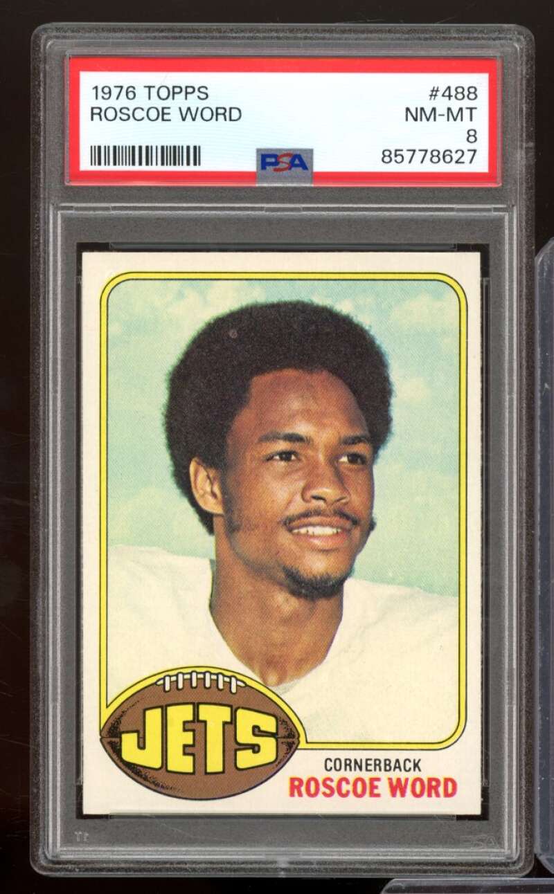 Roscoe Word Rookie Card 1976 Topps #488 PSA 8 Image 1