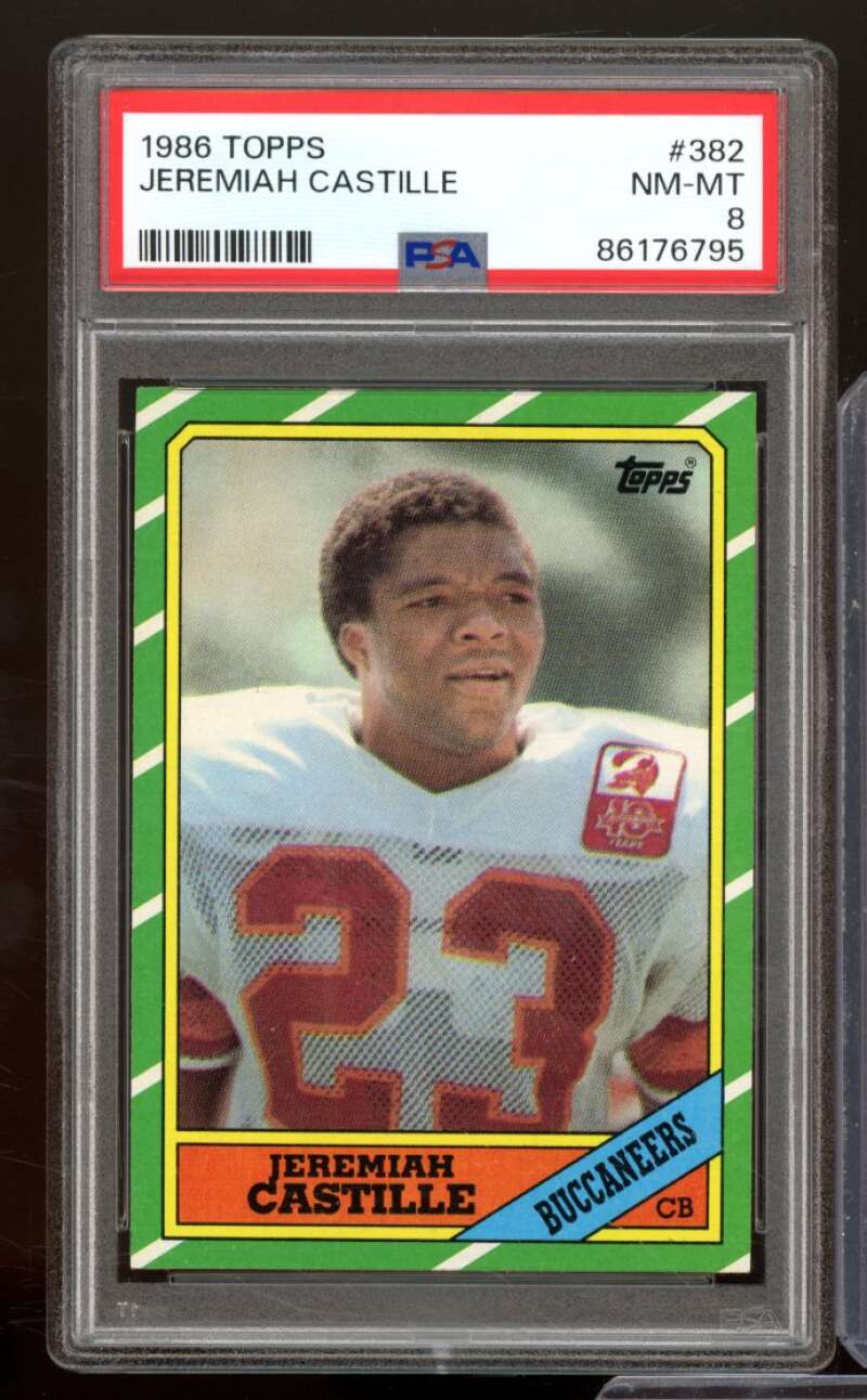 Jeremiah Castille Rookie Card 1986 Topps #382 PSA 8 Image 1