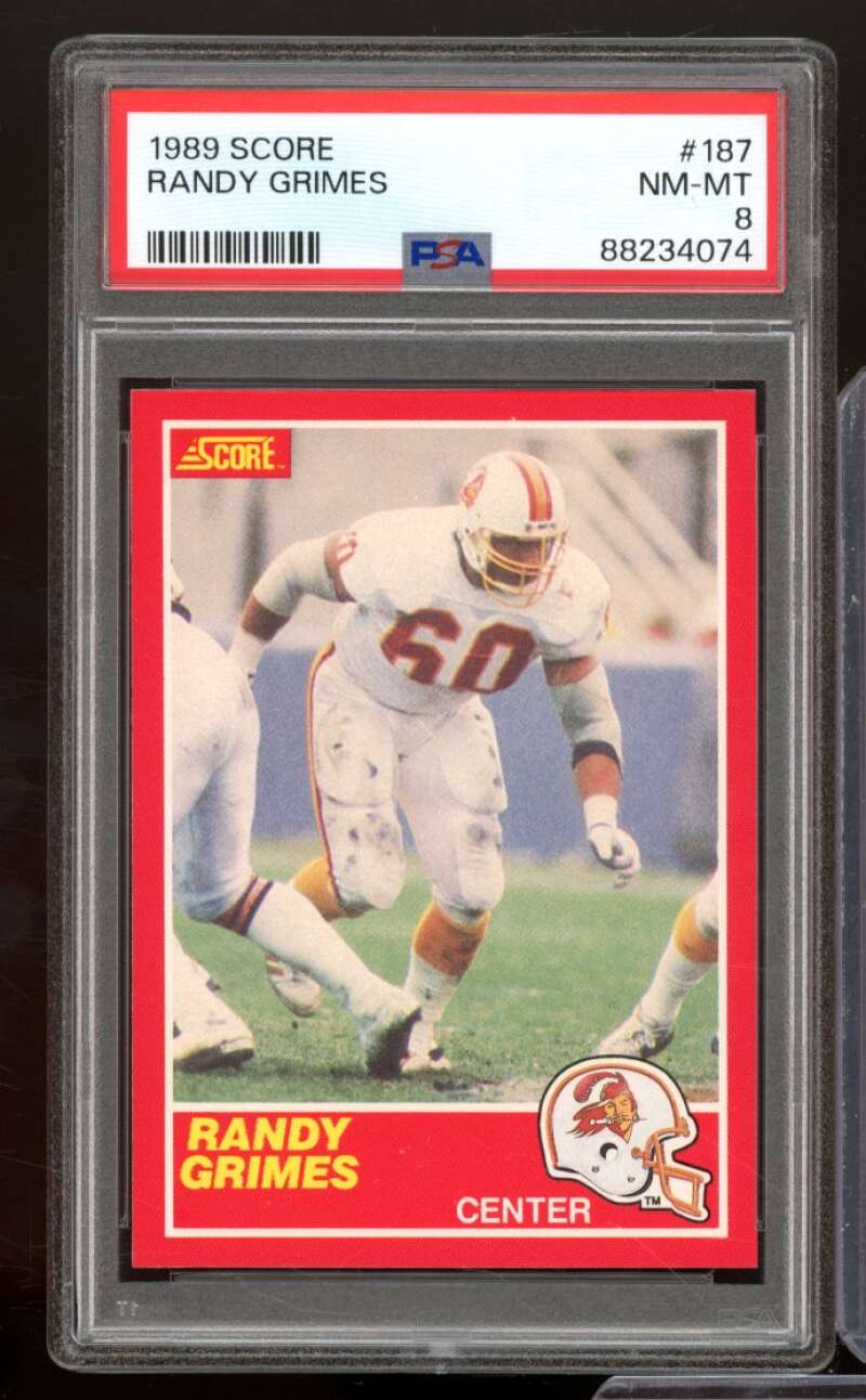 Randy Grimes Rookie Card 1989 Score #187 PSA 8 Image 1