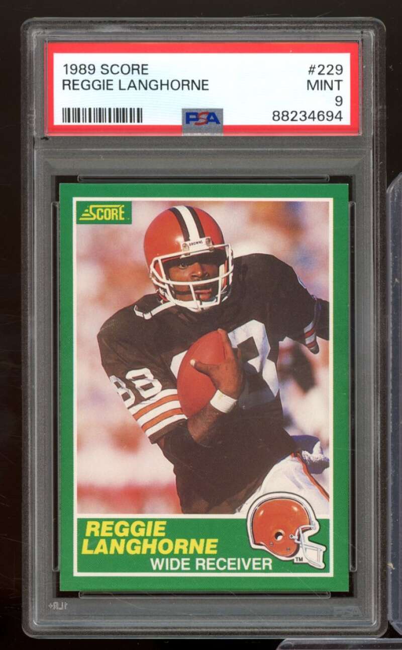 Reggie Langhorne Rookie Card 1989 Score #229 PSA 9 Image 1