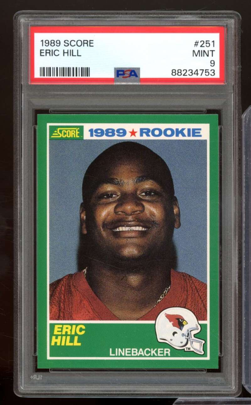 Eric Hill Rookie Card 1989 Score #251 PSA 9 Image 1