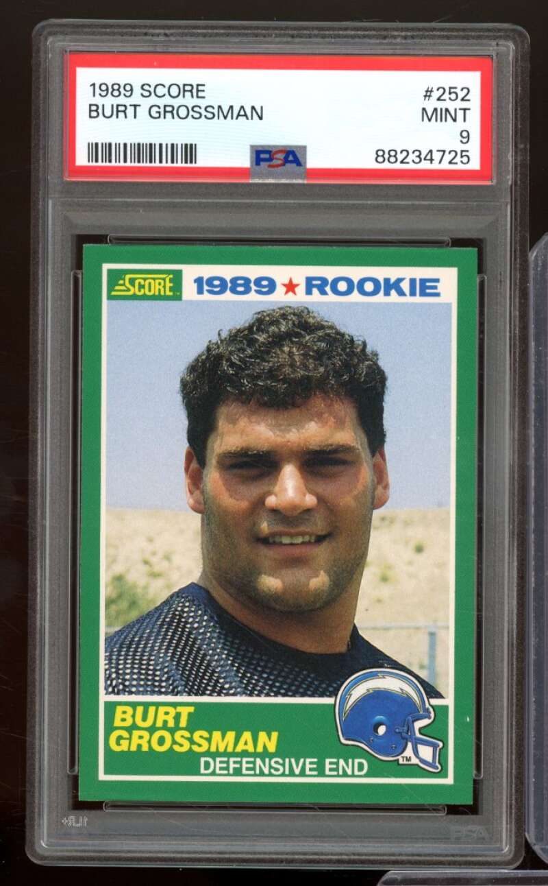 Burt Grossman Rookie Card 1989 Score #252 PSA 9 Image 1