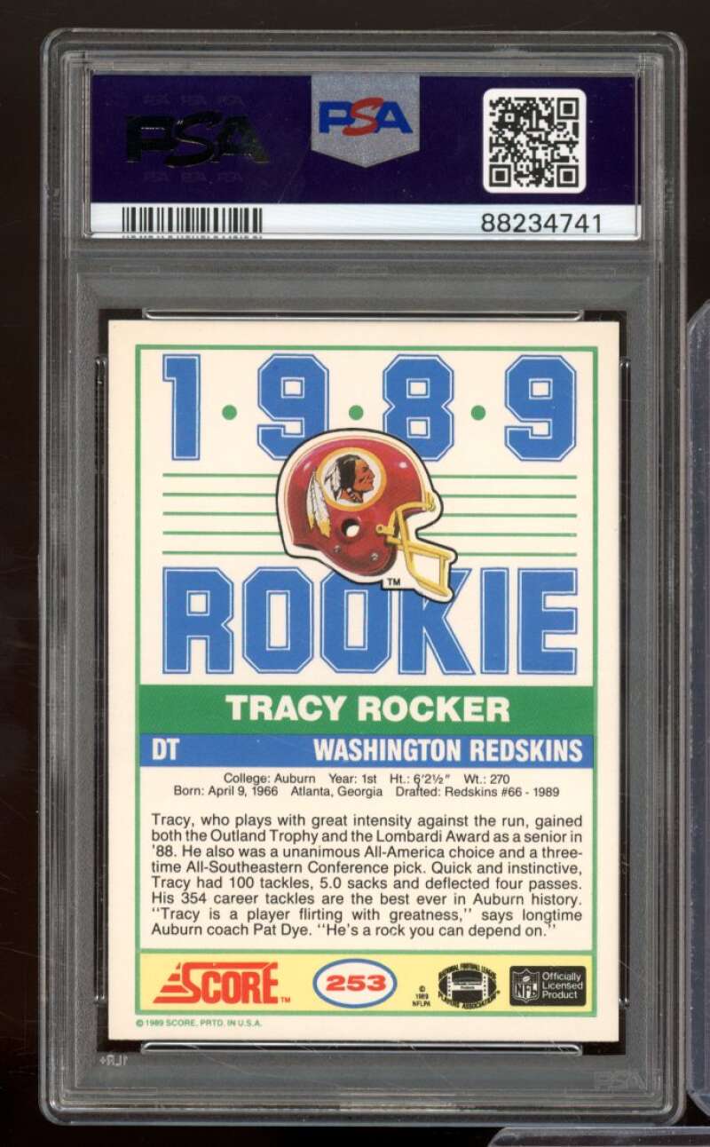 Tracy Rocker Rookie Card 1989 Score #253 PSA 9 Image 2