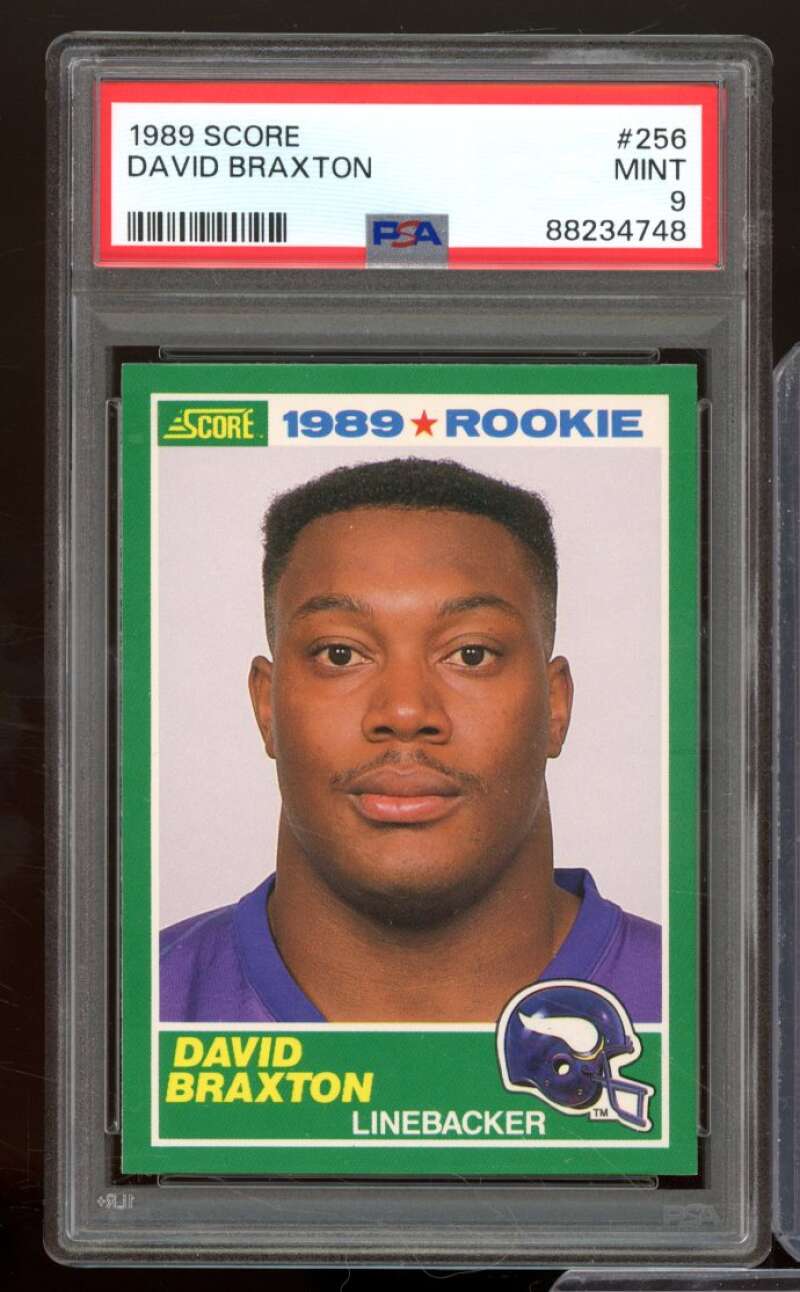 David Braxton Rookie Card 1989 Score #256 PSA 9 Image 1