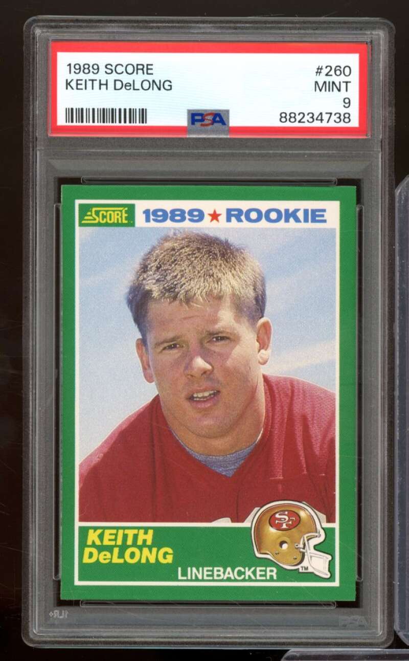 Keith DeLong Rookie Card 1989 Score #260 PSA 9 Image 1