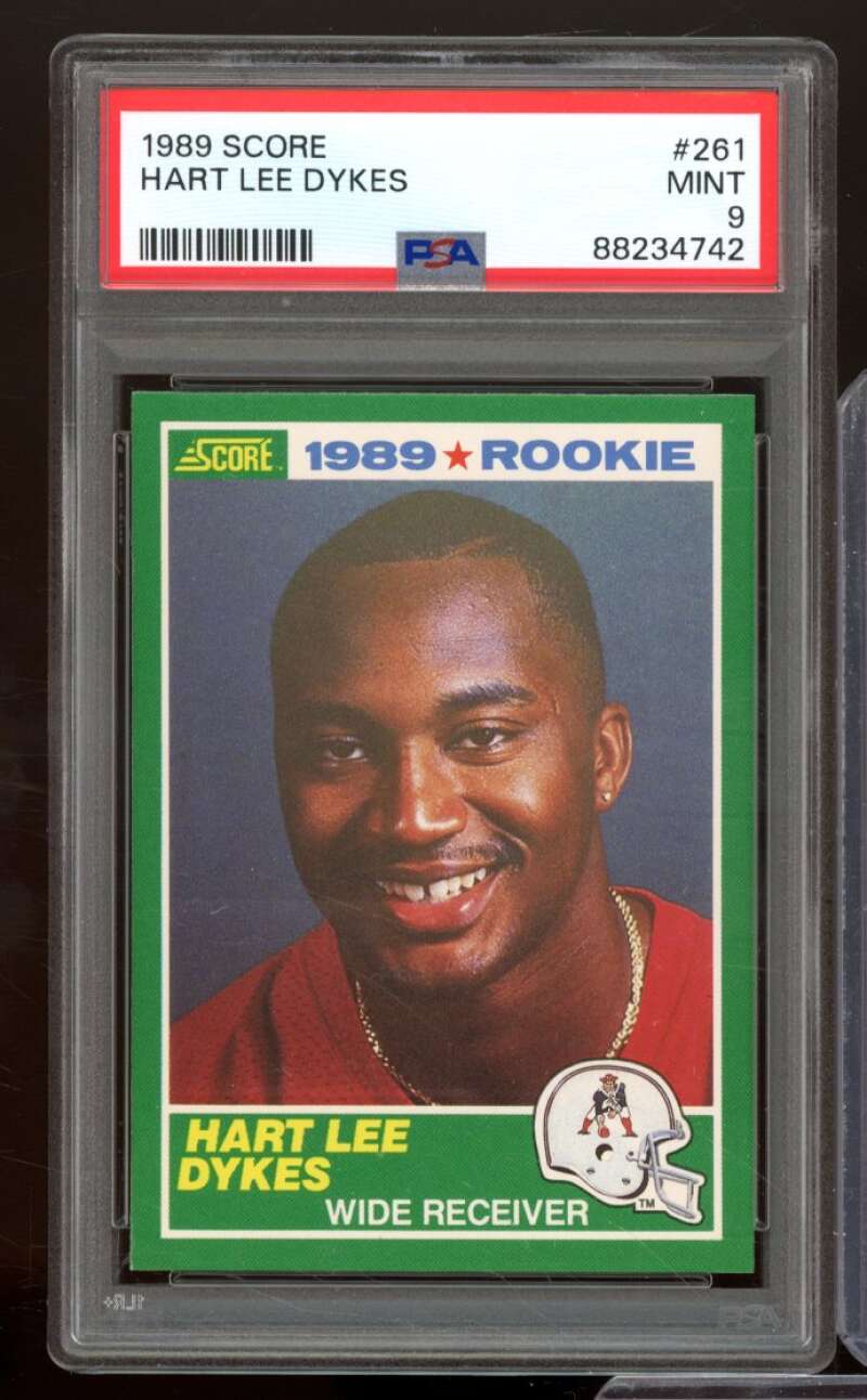 Hart Lee Dykes Rookie Card 1989 Score #261 PSA 9 Image 1