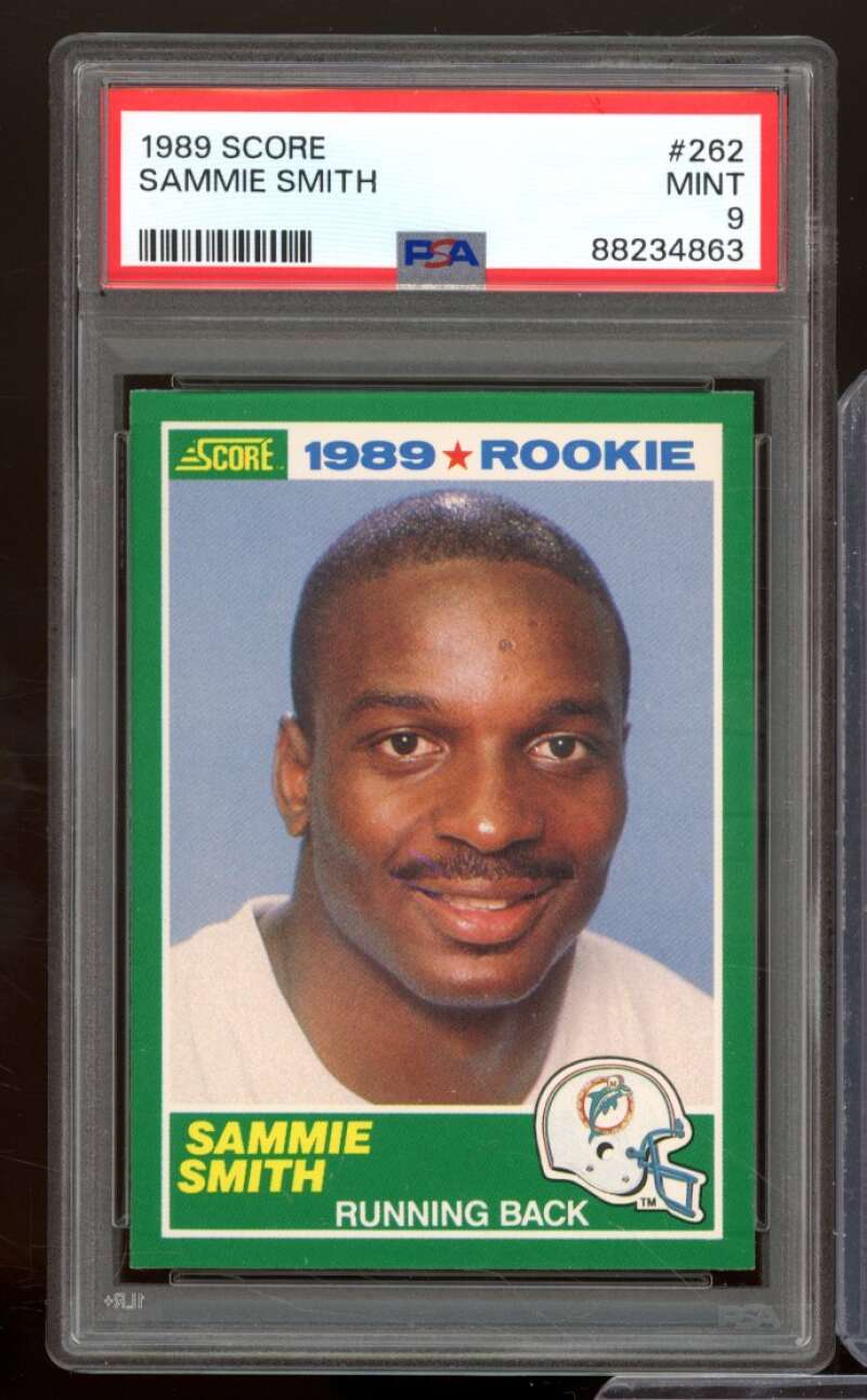 Sammie Smith Rookie Card 1989 Score #262 PSA 9 Image 1