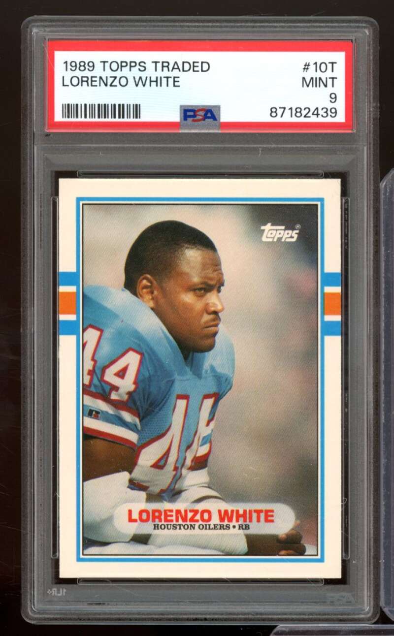 Lorenzo White Rookie Card 1989 Topps Traded #10T PSA 9 Image 1