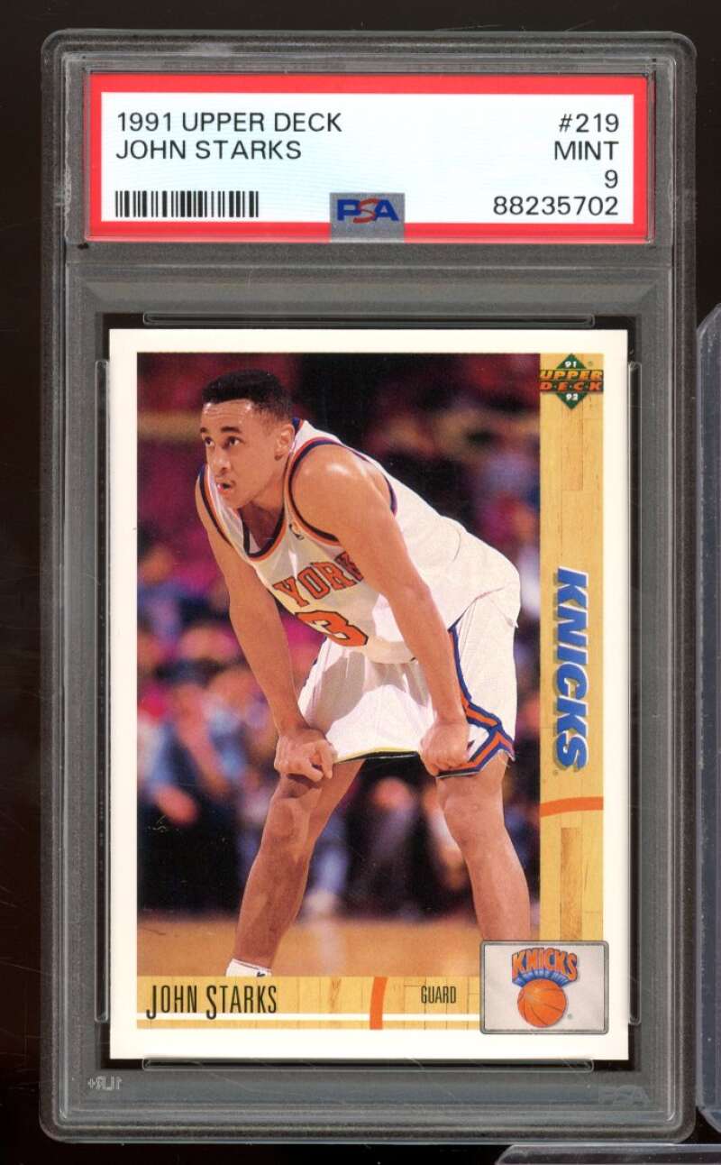 John Starks Rookie Card 1991-92 Upper Deck #219 PSA 9 Image 1