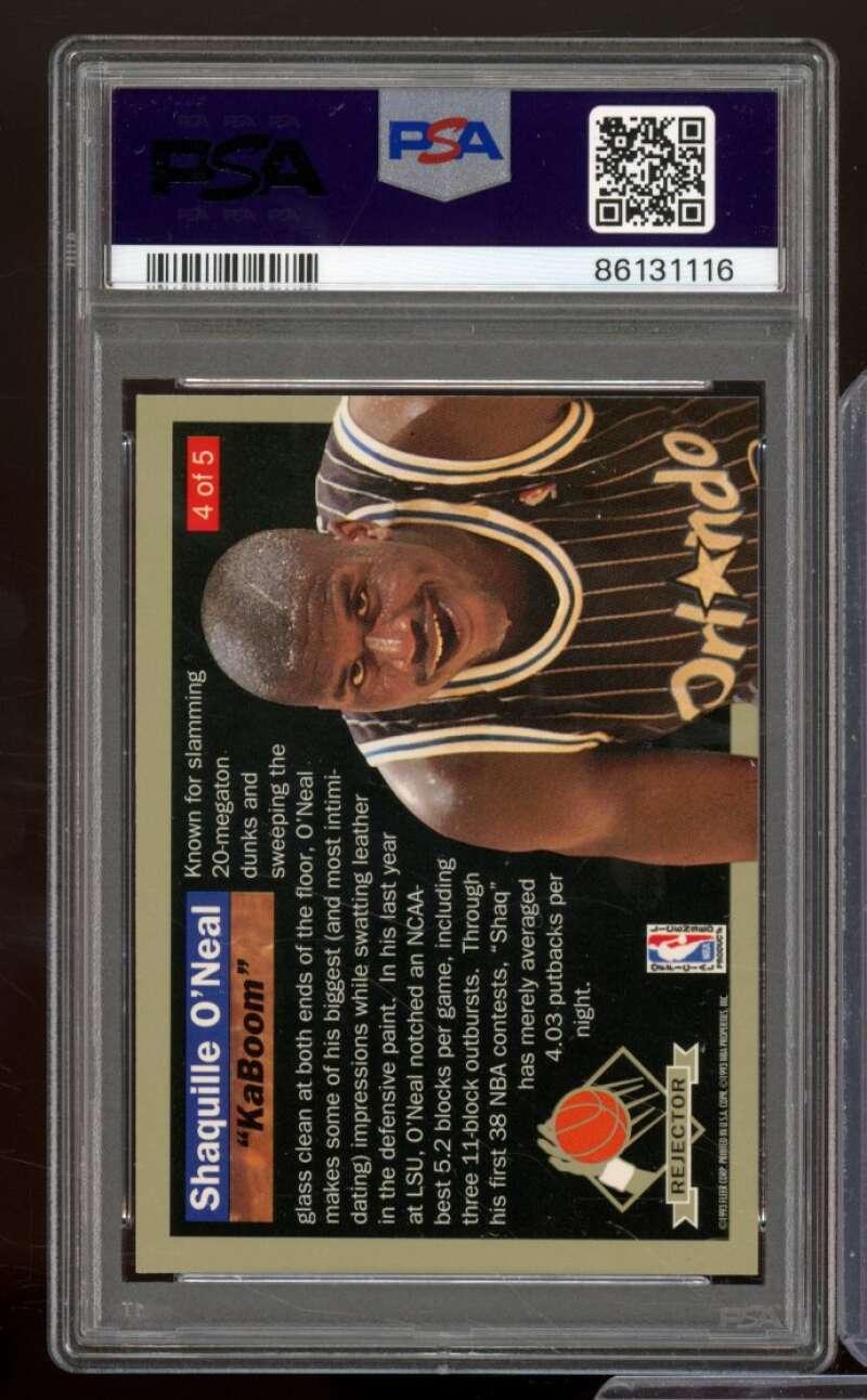 Shaquille O'Neal Rookie Card 1992-93 Ultra Rejectors #4 PSA 6 Image 2