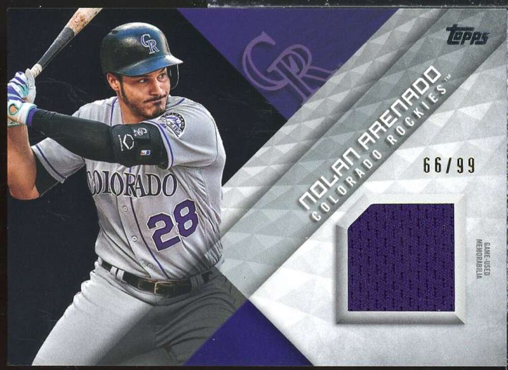 Nolan Arenado Card 2018 Topps Major League Materials Black #MLMNA  Image 1