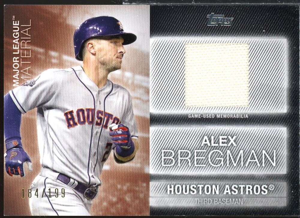 Alex Bregman Card 2020 Topps Major League Materials Black #MLMAB  Image 1