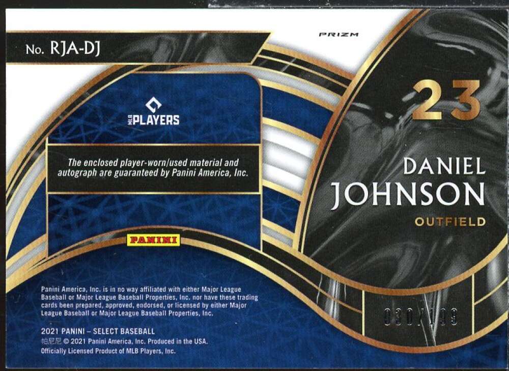 Daniel Johnson Rookie Card 2021 Select Rookie Jersey Autographs Holo #47  Image 2
