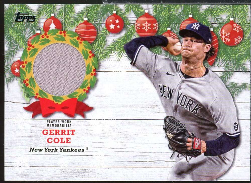 Gerrit Cole Card 2022 Topps Holiday Relics #WRCGC  Image 1