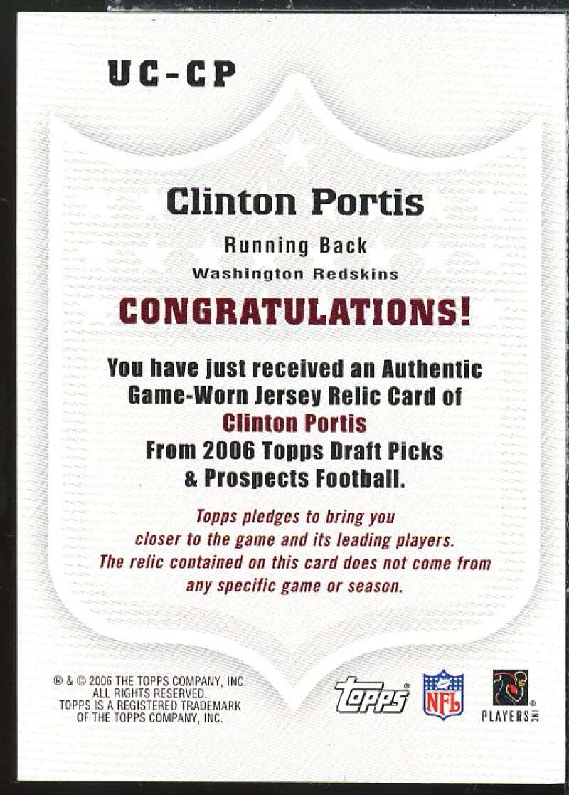 Clinton Portis E 2006 Topps Draft Picks and Prospect Upperclassmen Jersey #UCCP  Image 2