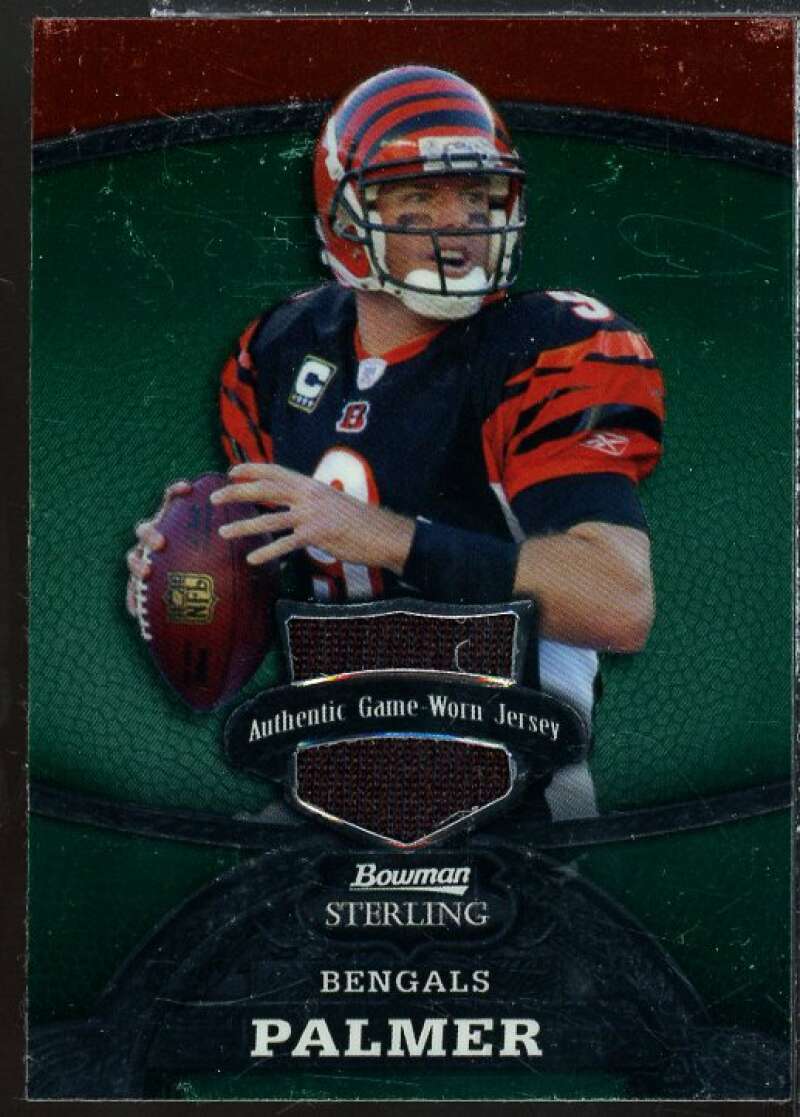 Carson Palmer Card 2008 Bowman Sterling Jerseys Green #54  Image 1