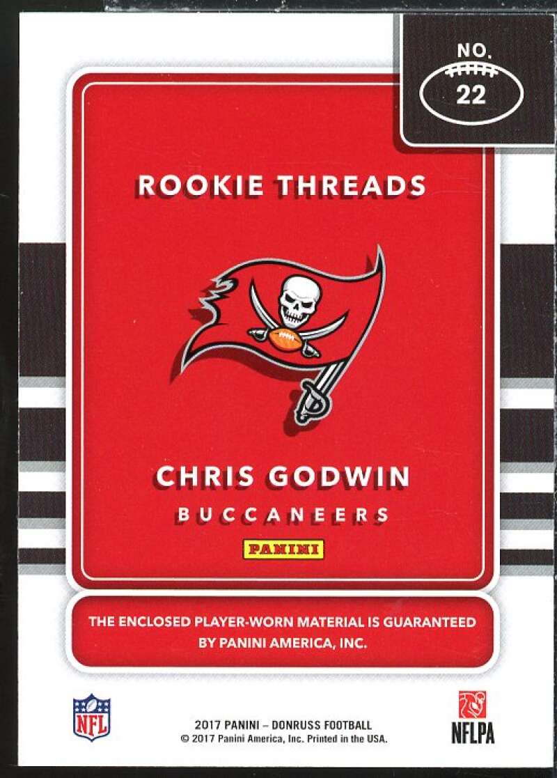 Chris Godwin Rookie Card 2017 Donruss Rookie Threads Red #22  Image 2