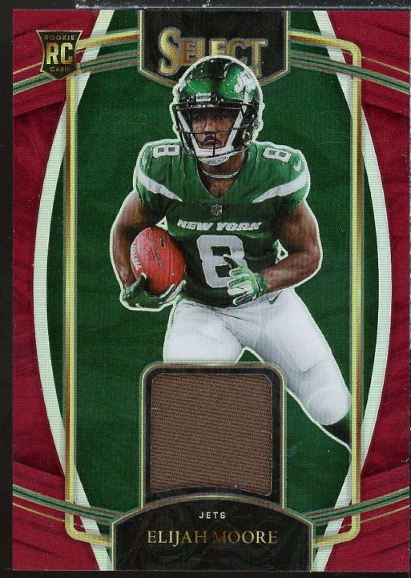 Elijah Moore Rookie Card 2021 Select Draft Selections Memorabilia Prizm Red #21  Image 1