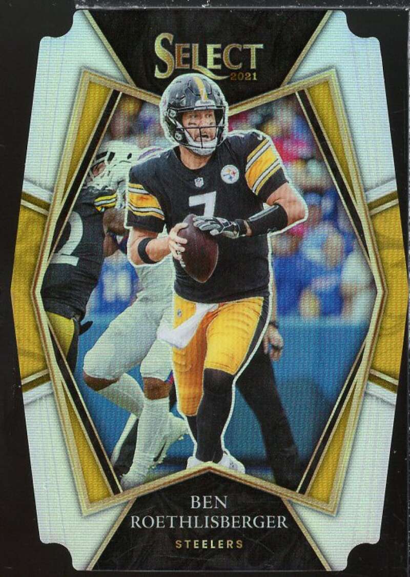 Ben Roethlisberger Card 2021 Select Prizm Black and Gold Die Cut #129  Image 1