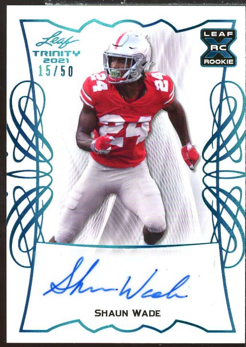 Shaun Wade Rookie Card 2021 Leaf Trinity Platinum Spectrum #BASW1  Image 1