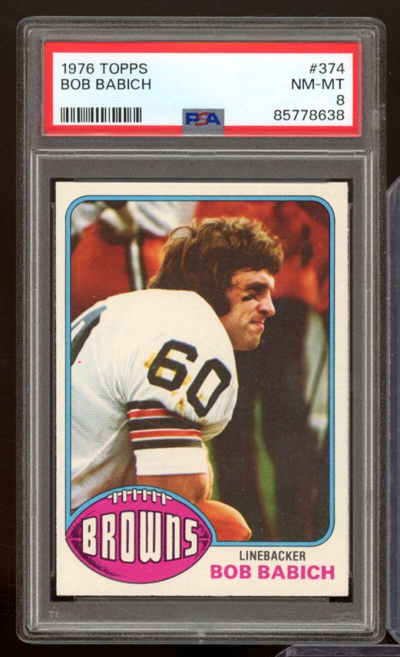 Bob Babich Card 1976 Topps #374 PSA 8 Image 1