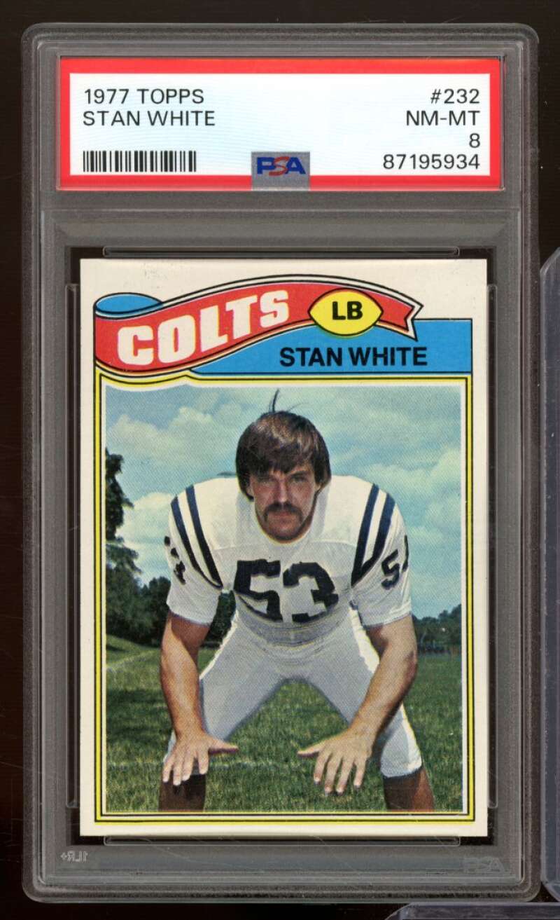 Stan White Card 1977 Topps #232 PSA 8 Image 1