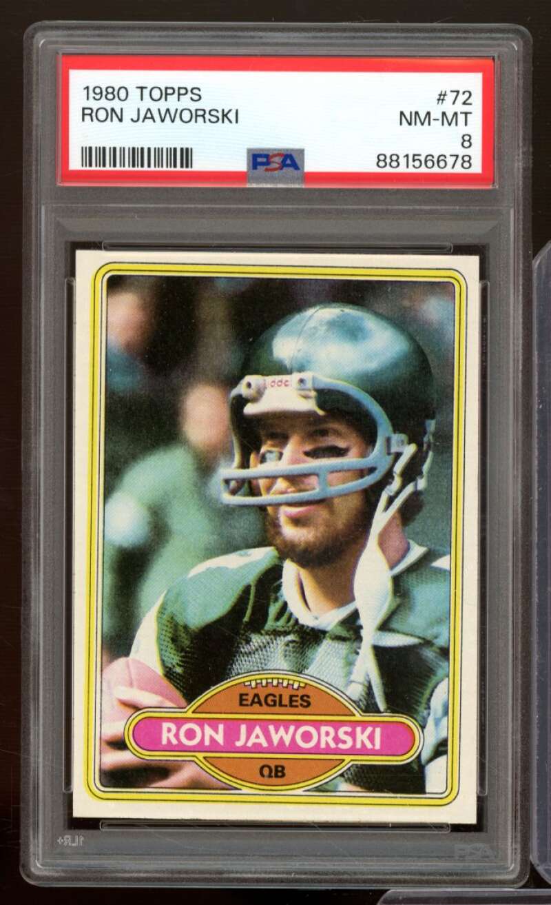 Ron Jaworski Card 1980 Topps #72 PSA 8 Image 1