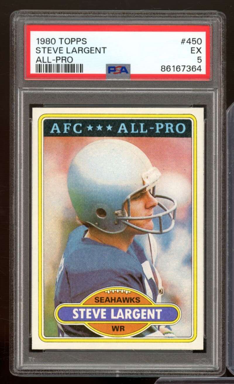 Steve Largent Card 1980 Topps #450 PSA 5 Image 1