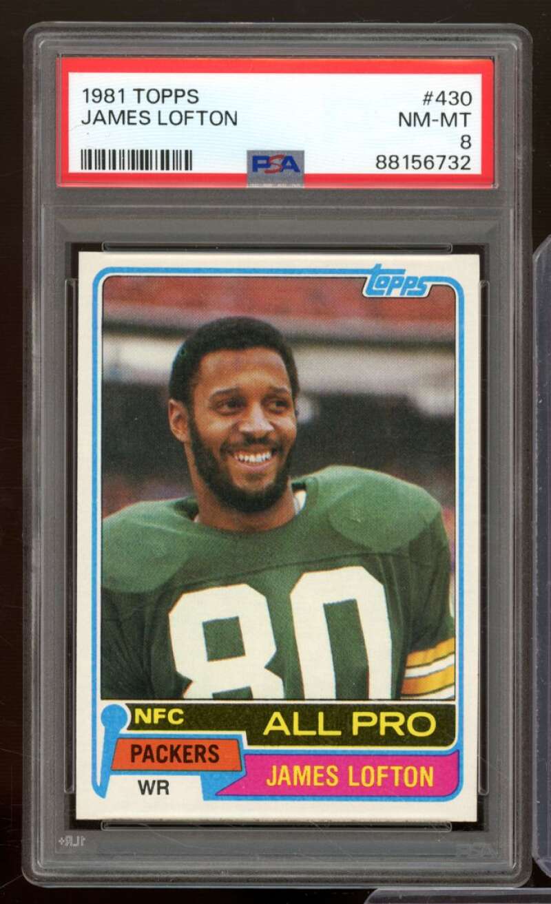 James Lofton Card 1981 Topps #430 PSA 8 Image 1