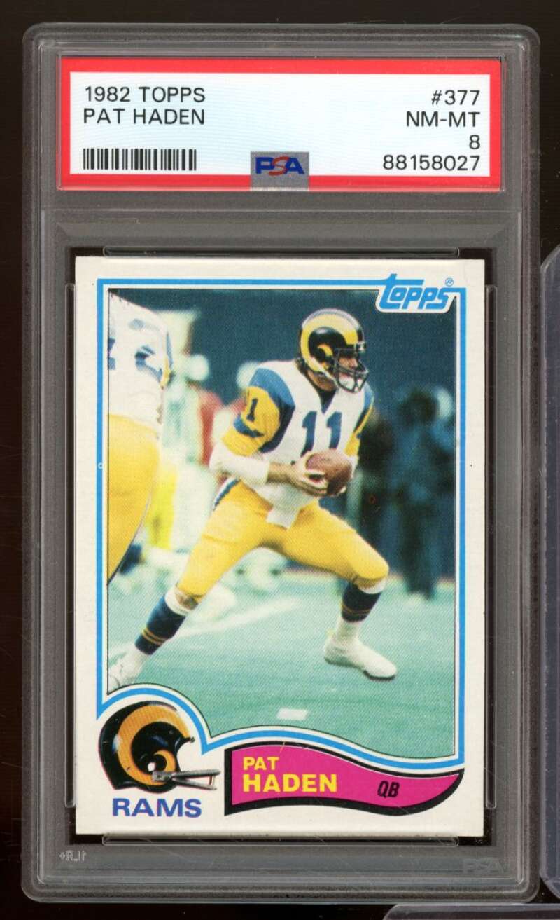 Pat Haden Card 1982 Topps #377 PSA 8 Image 1