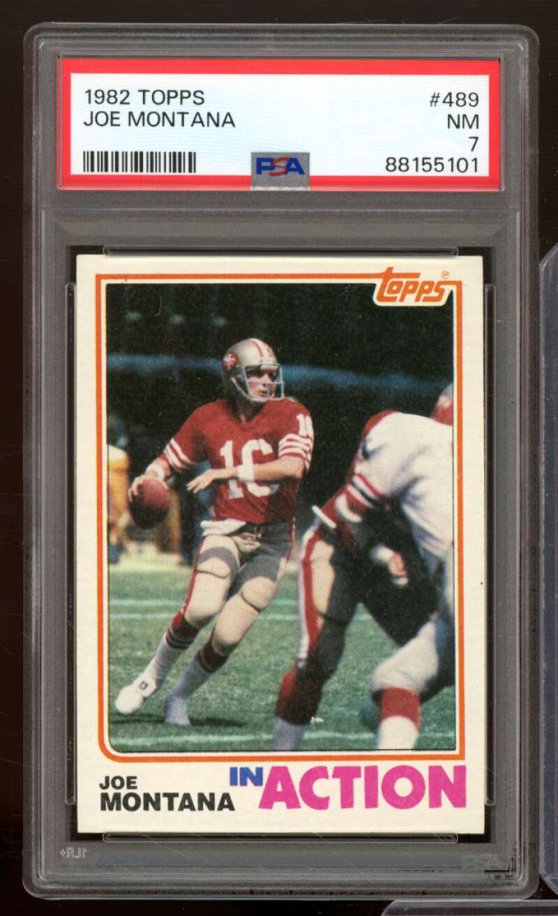 Joe Montana Card 1982 Topps #489 PSA 7 Image 1