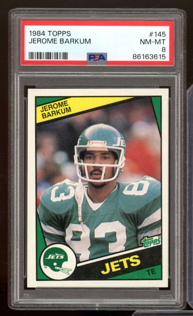 Jerome Barkum Card 1984 Topps #145 PSA 8 Image 1