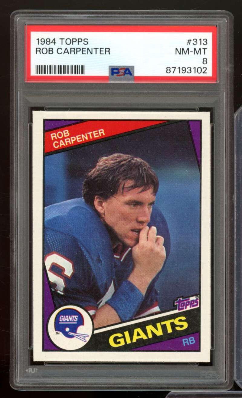 Rob Carpenter Card 1984 Topps #313 PSA 8 Image 1