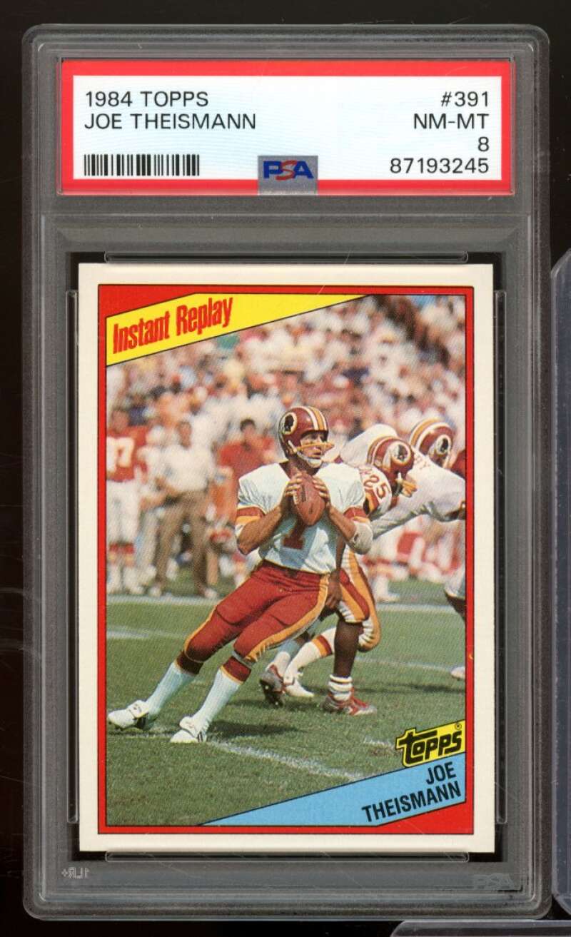 Joe Theismann Card 1984 Topps #391 PSA 8 Image 1