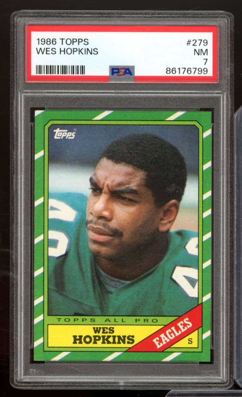 Wes Hopkins Card 1986 Topps #279 PSA 7 Image 1