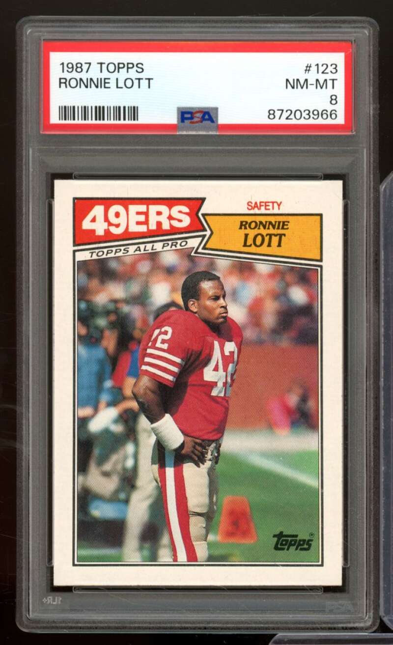 Ronnie Lott Card 1987 Topps #123 PSA 8 Image 1