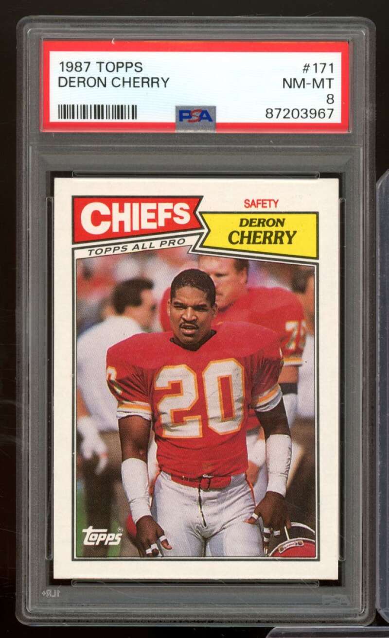 Deron Cherry Card 1987 Topps #171 PSA 8 Image 1