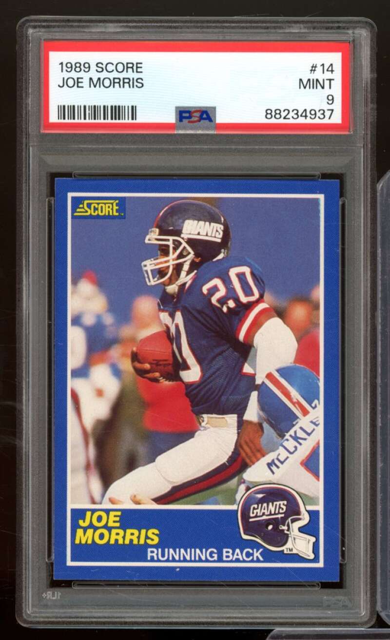 Joe Morris Card 1989 Score #14 PSA 9 Image 1