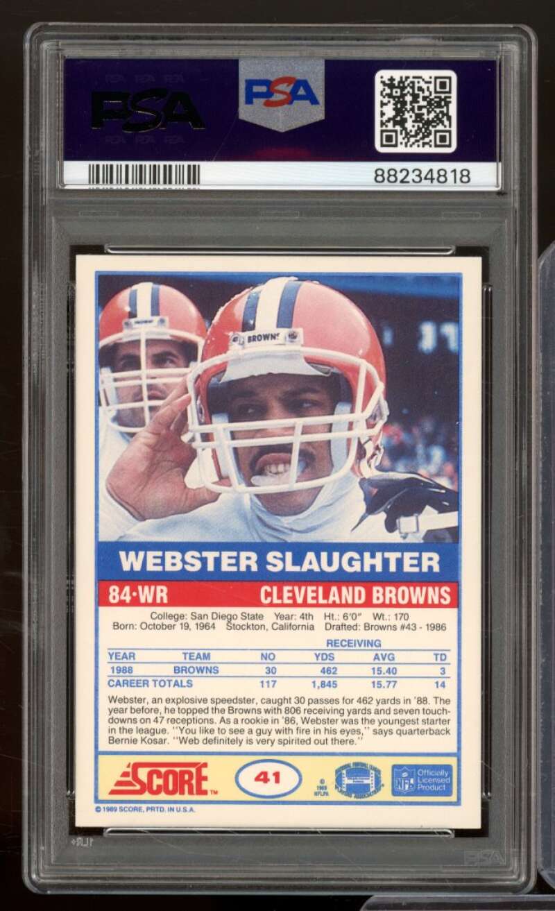 Webster Slaughter Card 1989 Score #41 PSA 9 Image 2