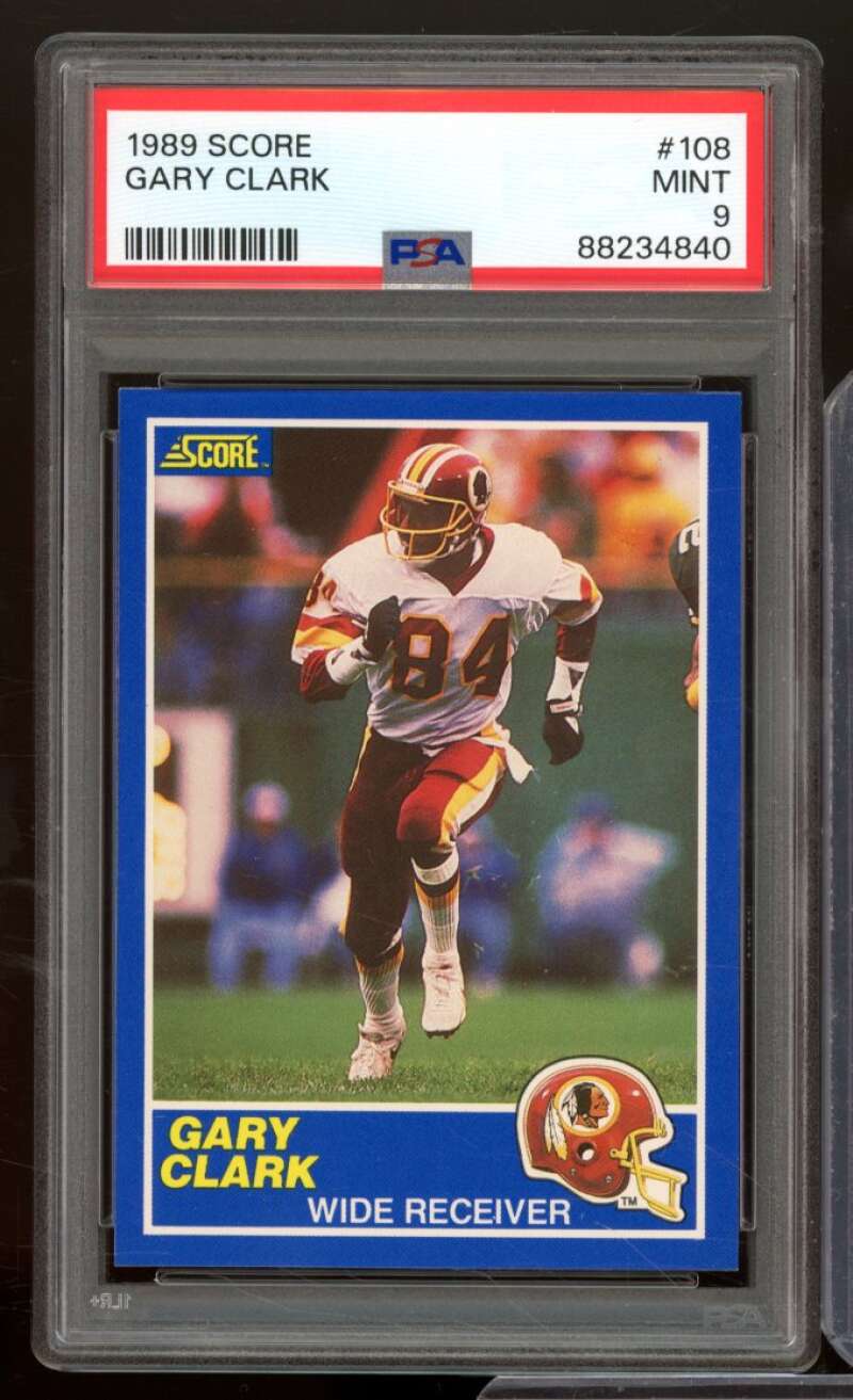 Gary Clark Card 1989 Score #108 PSA 9 Image 1